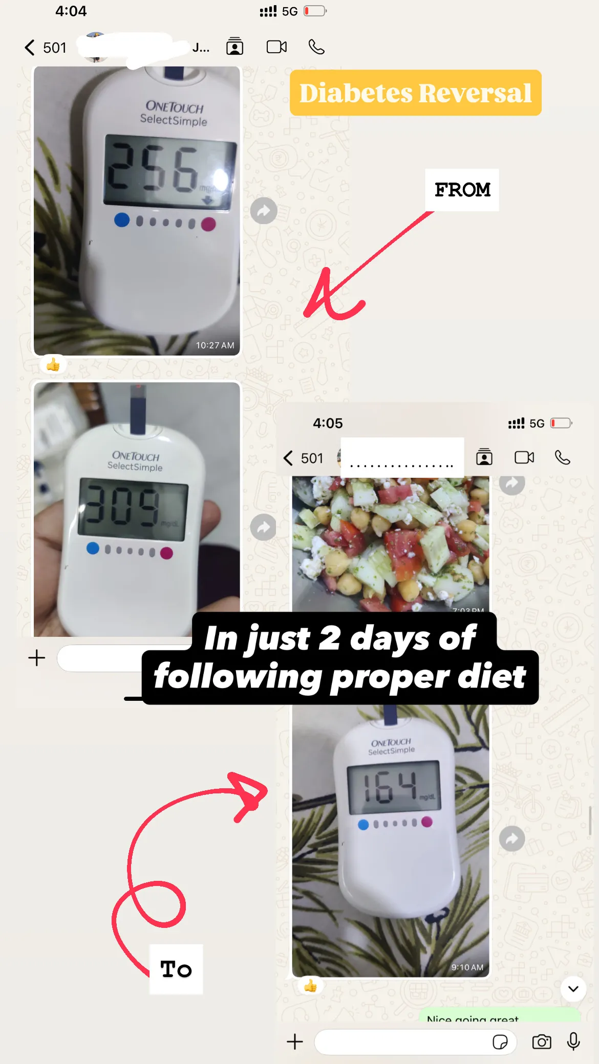 Client glucose: 309 down to 164 mg/dL