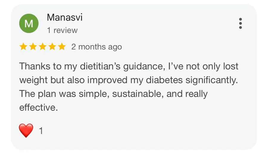 Google 5-star review — diabetes reversed without medicines